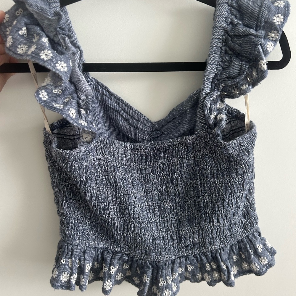 Cleobella Chic Blue Ruffle Top - Picture 4 of 8